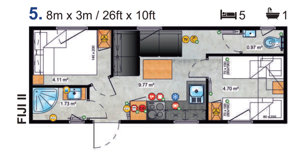 Traum Tiny - Zweckgebundenes Tiny Haus - Camping - Grundriss 5
