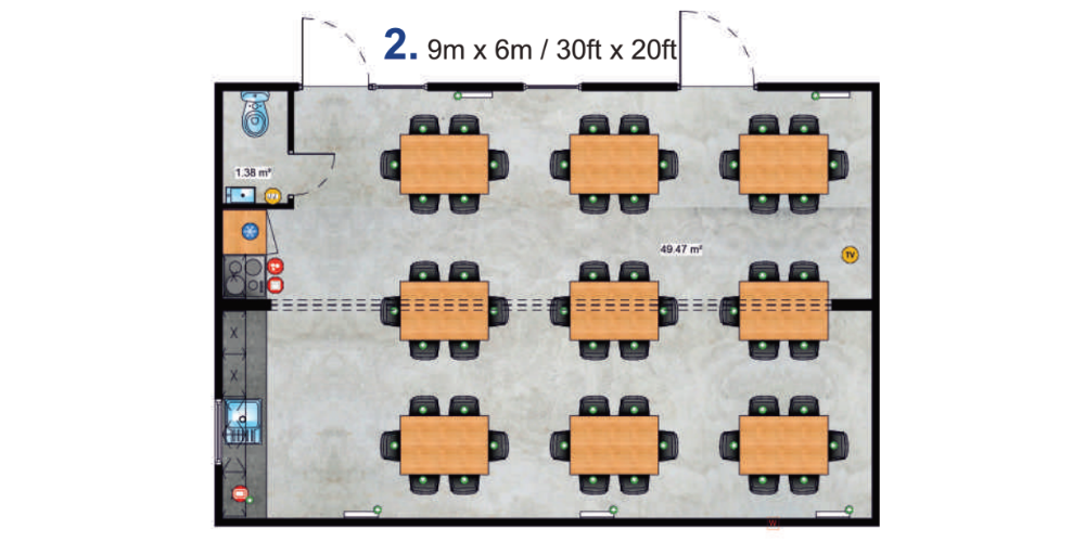 Traum Tiny - Zweckgebundenes Tiny Haus - Canteen - Grundriss 2