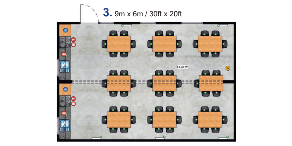 Traum Tiny - Zweckgebundenes Tiny Haus - Canteen - Grundriss 3