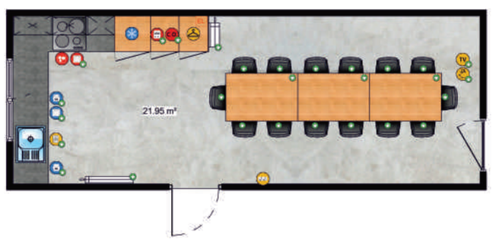 Traum Tiny - Zweckgebundenes Tiny Haus - Meeting Room - Grundriss 1