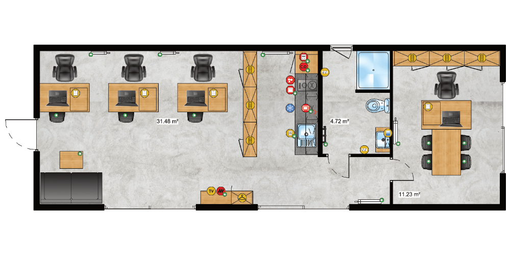 Traum Tiny - Zweckgebundenes Tiny Haus - Mobile Office - Grundriss 10