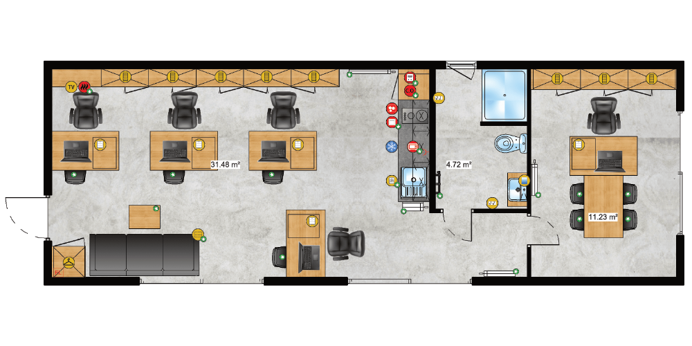 Traum Tiny - Zweckgebundenes Tiny Haus - Mobile Office - Grundriss 11