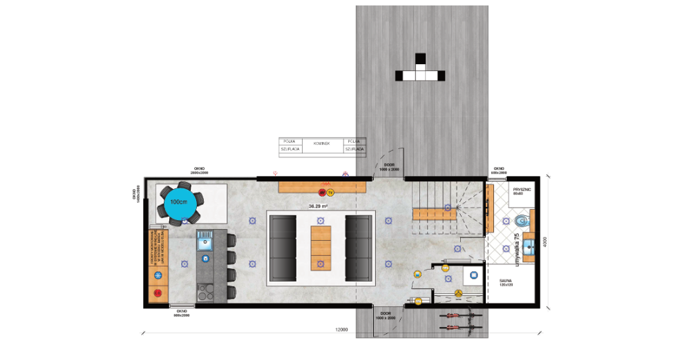 Traum Tiny - Modulhaus Sankt Moritz - Grundriss EG