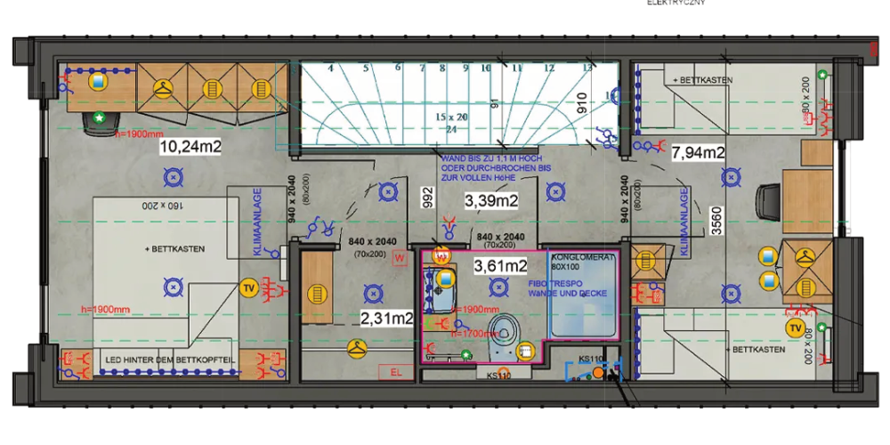 Traum Tiny - Modulhaus Sunrise - Grundriss 1. OG
